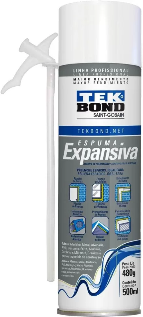 10 - Espuma Expansiva de poliuretano (PU) uso profissional - Tekbond