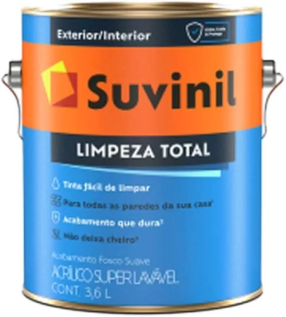 5 - Tinta acrílica limpeza total - Suvinil